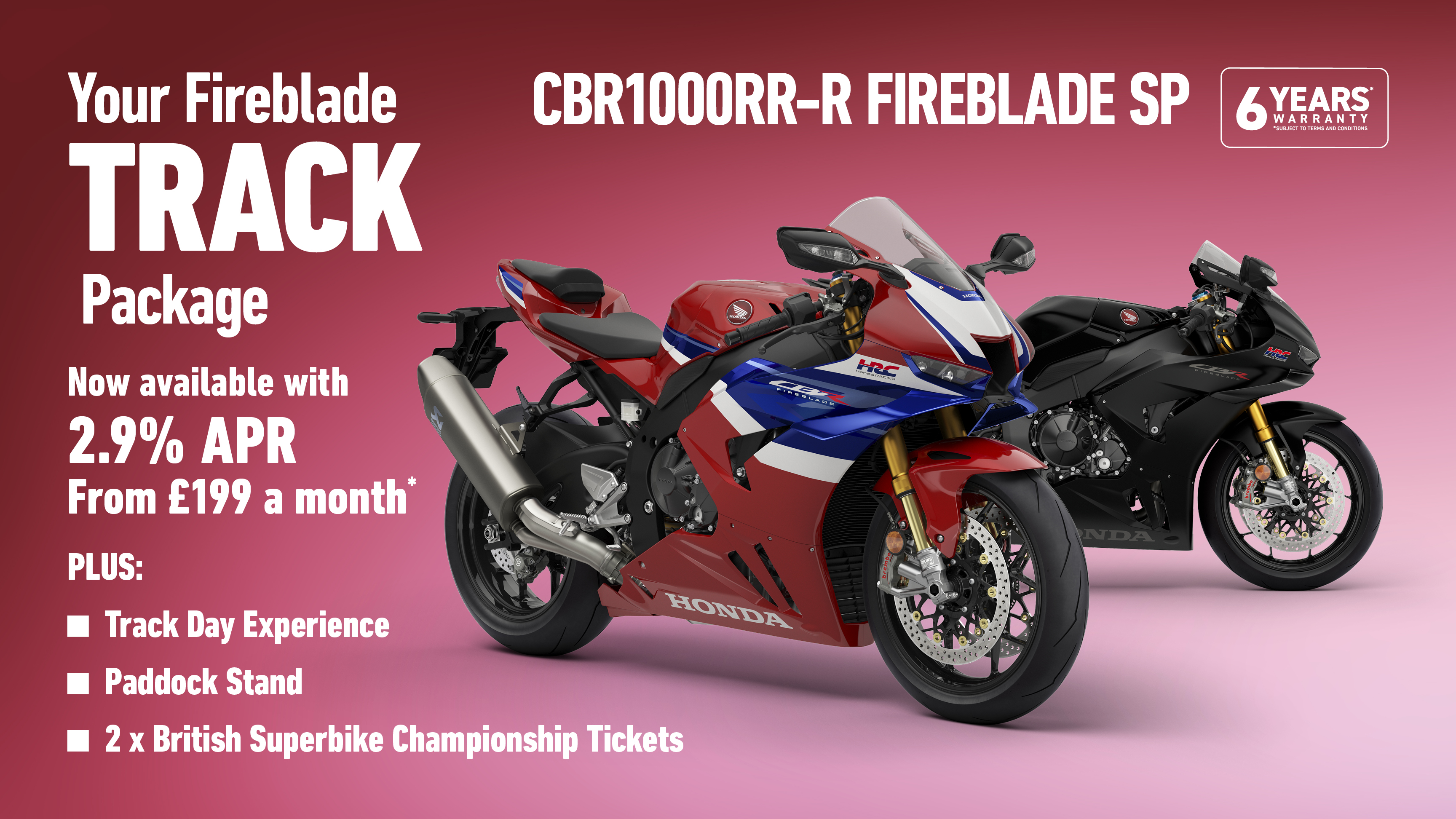 Your Fireblade TRACK Package